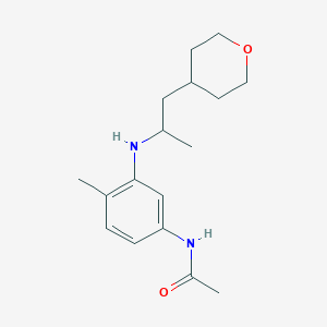 molecular formula C17H26N2O2 B7659600 N-[4-methyl-3-[1-(oxan-4-yl)propan-2-ylamino]phenyl]acetamide 