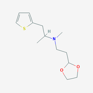 N-[2-(1,3-dioxolan-2-yl)ethyl]-N-methyl-1-thiophen-2-ylpropan-2-amine