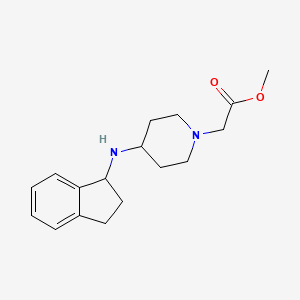 molecular formula C17H24N2O2 B7659630 methyl 2-[4-(2,3-dihydro-1H-inden-1-ylamino)piperidin-1-yl]acetate 