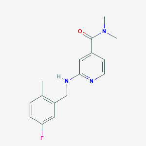 2-[(5-fluoro-2-methylphenyl)methylamino]-N,N-dimethylpyridine-4-carboxamide