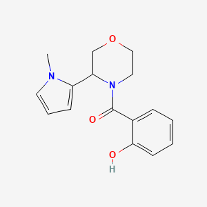 molecular formula C16H18N2O3 B7659689 (2-Hydroxyphenyl)-[3-(1-methylpyrrol-2-yl)morpholin-4-yl]methanone 