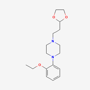 molecular formula C17H26N2O3 B7659711 1-[2-(1,3-Dioxolan-2-yl)ethyl]-4-(2-ethoxyphenyl)piperazine 