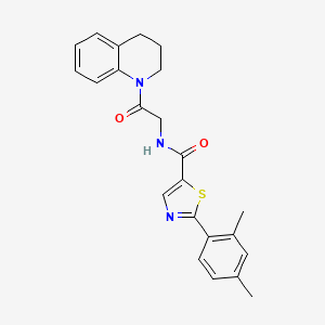 N-[2-(3,4-dihydro-2H-quinolin-1-yl)-2-oxoethyl]-2-(2,4-dimethylphenyl)-1,3-thiazole-5-carboxamide