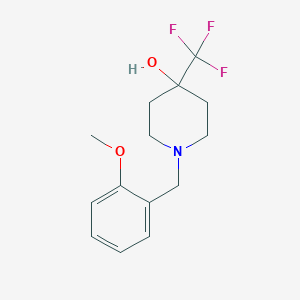 1-[(2-Methoxyphenyl)methyl]-4-(trifluoromethyl)piperidin-4-ol