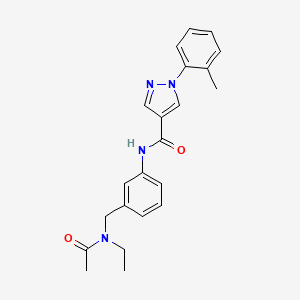 N-[3-[[acetyl(ethyl)amino]methyl]phenyl]-1-(2-methylphenyl)pyrazole-4-carboxamide