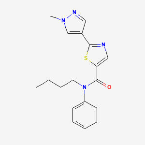 N-butyl-2-(1-methylpyrazol-4-yl)-N-phenyl-1,3-thiazole-5-carboxamide