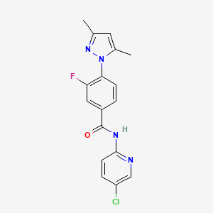 N-(5-chloropyridin-2-yl)-4-(3,5-dimethylpyrazol-1-yl)-3-fluorobenzamide