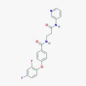 4-(2,4-difluorophenoxy)-N-[3-oxo-3-(pyridin-3-ylamino)propyl]benzamide