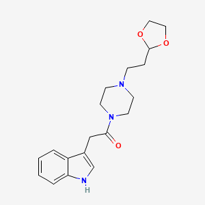 1-[4-[2-(1,3-dioxolan-2-yl)ethyl]piperazin-1-yl]-2-(1H-indol-3-yl)ethanone