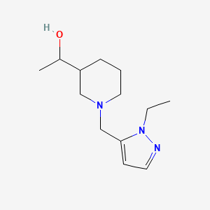 1-[1-[(2-Ethylpyrazol-3-yl)methyl]piperidin-3-yl]ethanol