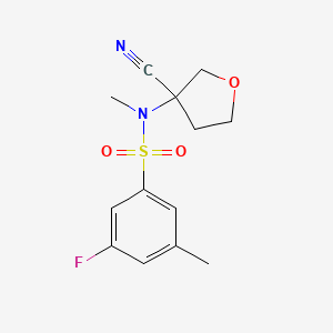 N-(3-cyanooxolan-3-yl)-3-fluoro-N,5-dimethylbenzenesulfonamide