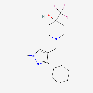 1-[(3-Cyclohexyl-1-methylpyrazol-4-yl)methyl]-4-(trifluoromethyl)piperidin-4-ol