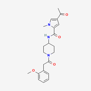 4-acetyl-N-[1-[2-(2-methoxyphenyl)acetyl]piperidin-4-yl]-1-methylpyrrole-2-carboxamide