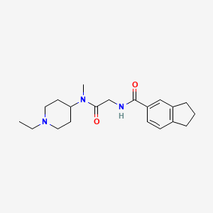 N-[2-[(1-ethylpiperidin-4-yl)-methylamino]-2-oxoethyl]-2,3-dihydro-1H-indene-5-carboxamide