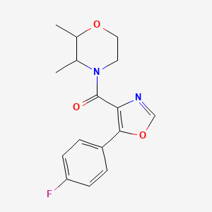 (2,3-Dimethylmorpholin-4-yl)-[5-(4-fluorophenyl)-1,3-oxazol-4-yl]methanone