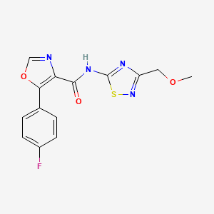 5-(4-fluorophenyl)-N-[3-(methoxymethyl)-1,2,4-thiadiazol-5-yl]-1,3-oxazole-4-carboxamide