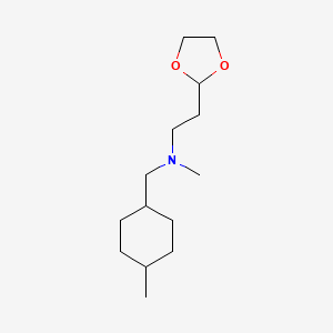 molecular formula C14H27NO2 B7659906 2-(1,3-dioxolan-2-yl)-N-methyl-N-[(4-methylcyclohexyl)methyl]ethanamine 