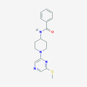 N-[1-(6-methylsulfanylpyrazin-2-yl)piperidin-4-yl]benzamide