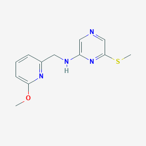 N-[(6-methoxypyridin-2-yl)methyl]-6-methylsulfanylpyrazin-2-amine