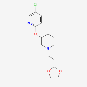 5-Chloro-2-[1-[2-(1,3-dioxolan-2-yl)ethyl]piperidin-3-yl]oxypyridine