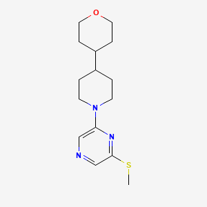 2-Methylsulfanyl-6-[4-(oxan-4-yl)piperidin-1-yl]pyrazine