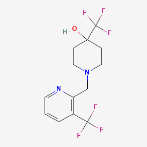 4-(Trifluoromethyl)-1-[[3-(trifluoromethyl)pyridin-2-yl]methyl]piperidin-4-ol