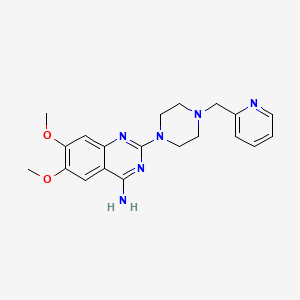 molecular formula C20H24N6O2 B7659962 6,7-Dimethoxy-2-[4-(pyridin-2-ylmethyl)piperazin-1-yl]quinazolin-4-amine 