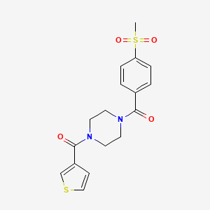 (4-Methylsulfonylphenyl)-[4-(thiophene-3-carbonyl)piperazin-1-yl]methanone