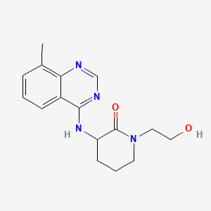 molecular formula C16H20N4O2 B7659989 1-(2-Hydroxyethyl)-3-[(8-methylquinazolin-4-yl)amino]piperidin-2-one 