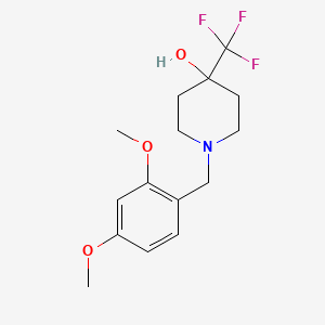 1-[(2,4-Dimethoxyphenyl)methyl]-4-(trifluoromethyl)piperidin-4-ol