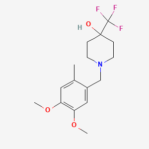 1-[(4,5-Dimethoxy-2-methylphenyl)methyl]-4-(trifluoromethyl)piperidin-4-ol