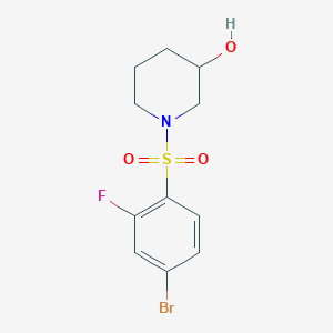 1-(4-Bromo-2-fluorophenyl)sulfonylpiperidin-3-ol