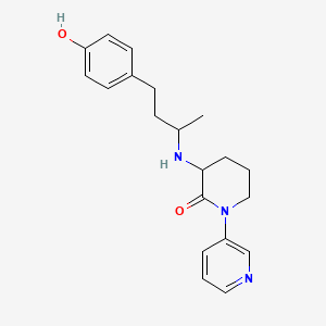 3-[4-(4-Hydroxyphenyl)butan-2-ylamino]-1-pyridin-3-ylpiperidin-2-one