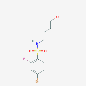 4-bromo-2-fluoro-N-(4-methoxybutyl)benzenesulfonamide