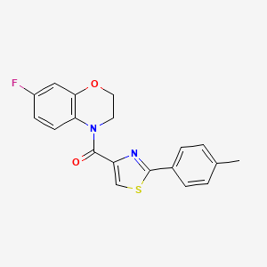 (7-Fluoro-2,3-dihydro-1,4-benzoxazin-4-yl)-[2-(4-methylphenyl)-1,3-thiazol-4-yl]methanone