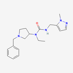 1-(1-Benzylpyrrolidin-3-yl)-1-ethyl-3-[(2-methylpyrazol-3-yl)methyl]urea