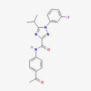 N-(4-acetylphenyl)-1-(3-fluorophenyl)-5-propan-2-yl-1,2,4-triazole-3-carboxamide