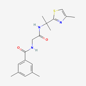 3,5-dimethyl-N-[2-[2-(4-methyl-1,3-thiazol-2-yl)propan-2-ylamino]-2-oxoethyl]benzamide