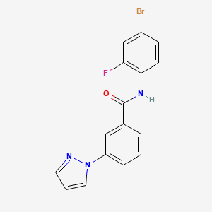 N-(4-bromo-2-fluorophenyl)-3-pyrazol-1-ylbenzamide