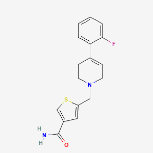 5-[[4-(2-fluorophenyl)-3,6-dihydro-2H-pyridin-1-yl]methyl]thiophene-3-carboxamide