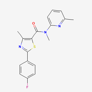 2-(4-fluorophenyl)-N,4-dimethyl-N-(6-methylpyridin-2-yl)-1,3-thiazole-5-carboxamide