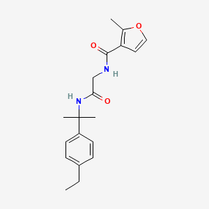 molecular formula C19H24N2O3 B7660198 N-[2-[2-(4-ethylphenyl)propan-2-ylamino]-2-oxoethyl]-2-methylfuran-3-carboxamide 