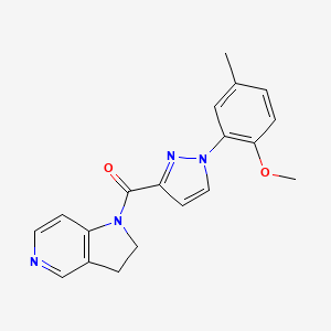 2,3-Dihydropyrrolo[3,2-c]pyridin-1-yl-[1-(2-methoxy-5-methylphenyl)pyrazol-3-yl]methanone