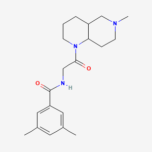 3,5-dimethyl-N-[2-(6-methyl-2,3,4,4a,5,7,8,8a-octahydro-1,6-naphthyridin-1-yl)-2-oxoethyl]benzamide