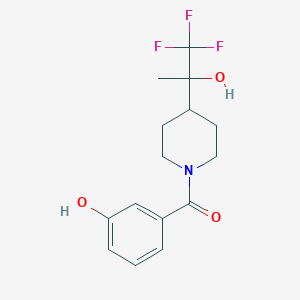 (3-Hydroxyphenyl)-[4-(1,1,1-trifluoro-2-hydroxypropan-2-yl)piperidin-1-yl]methanone