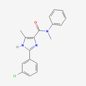 2-(3-chlorophenyl)-N,5-dimethyl-N-phenyl-1H-imidazole-4-carboxamide