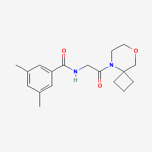 3,5-dimethyl-N-[2-(8-oxa-5-azaspiro[3.5]nonan-5-yl)-2-oxoethyl]benzamide