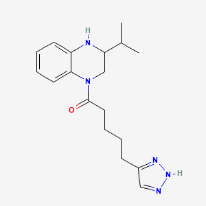 1-(3-propan-2-yl-3,4-dihydro-2H-quinoxalin-1-yl)-5-(2H-triazol-4-yl)pentan-1-one