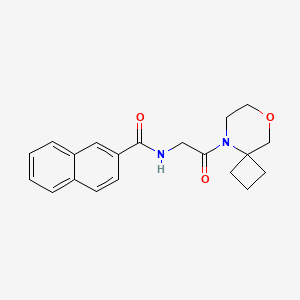 molecular formula C20H22N2O3 B7660282 N-[2-(8-oxa-5-azaspiro[3.5]nonan-5-yl)-2-oxoethyl]naphthalene-2-carboxamide 