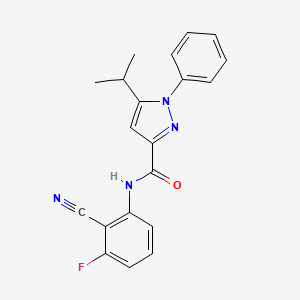 N-(2-cyano-3-fluorophenyl)-1-phenyl-5-propan-2-ylpyrazole-3-carboxamide